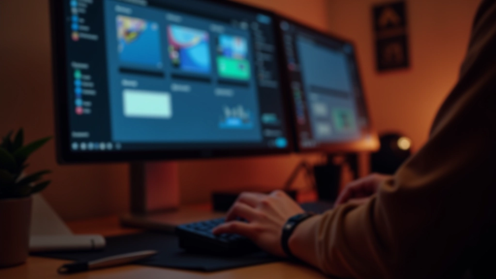 Ruce nad klávesnicí, monitor zobrazuje interaktivní prototyp s animacemi a přechody v Figmě